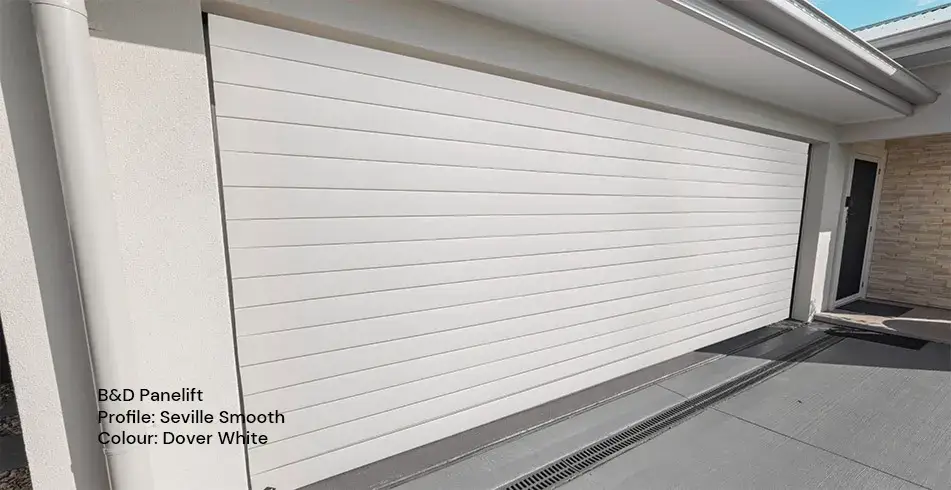 B and D sectional door dover white