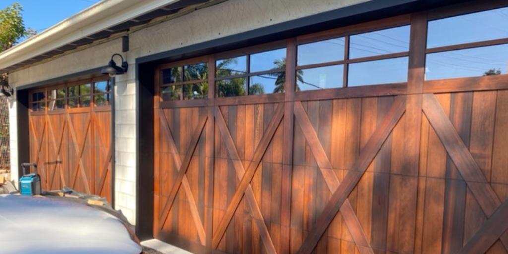 Barn style garage door by Performance Garage Doors