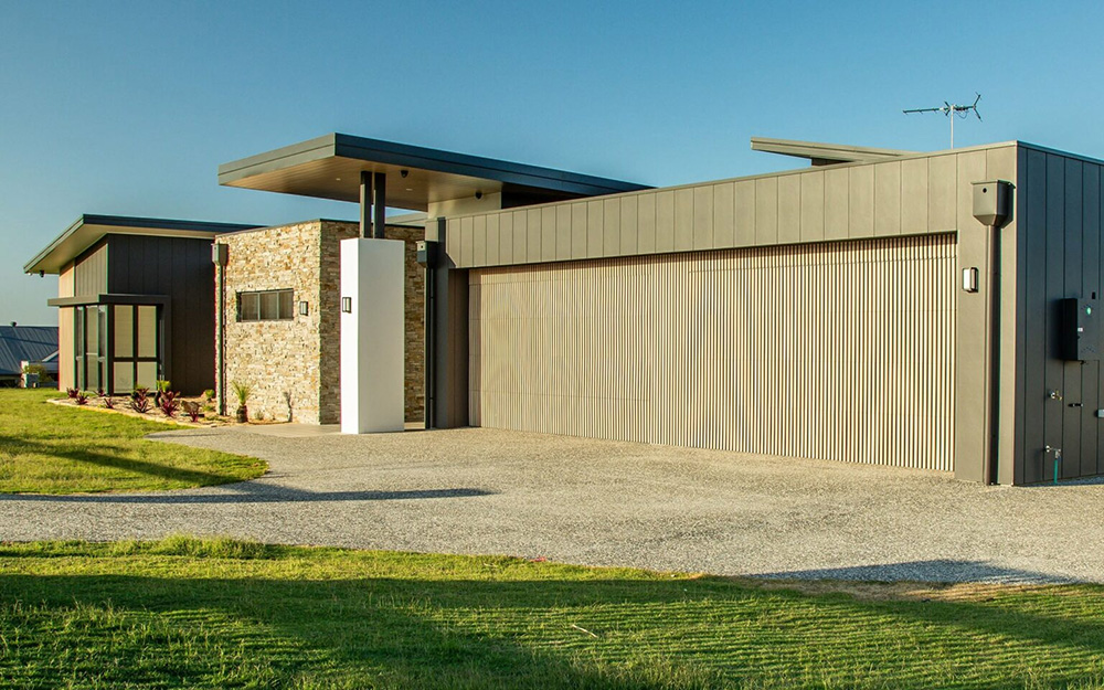 Timber Look Contemporary Garage Door in Brisbane